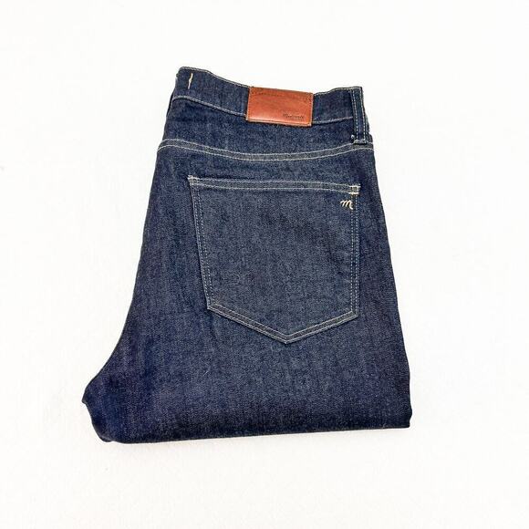 Madewell Alley Straight Dark Wash Denim Jeans Stretch Size 30 - Picture 1 of 8